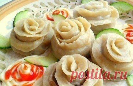 Манты-розочки