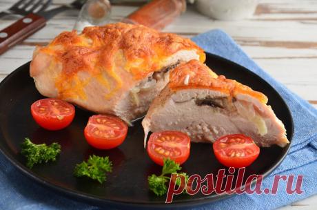 Фаршированные куриные грудки грибами