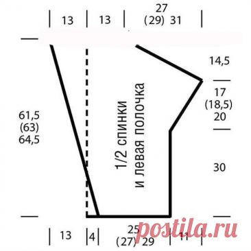Asymmetric Vest Free Pattern