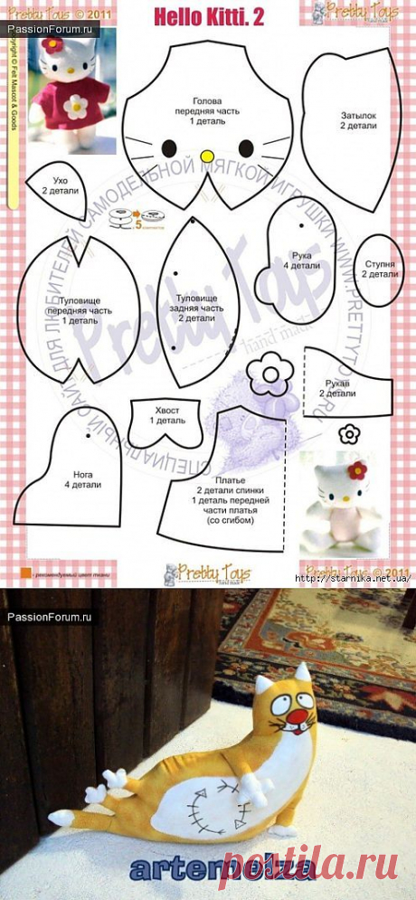 КОТЯТА. ЧАСТЬ 2 / Тильда. Мастер классы, выкройки. / PassionForum - мастер-классы по рукоделию