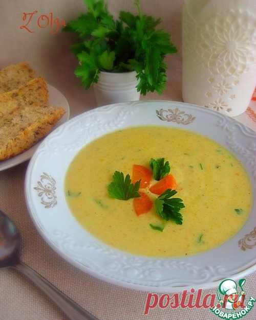 Кабачковый суп-пюре с плавленым сыром