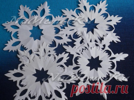 Ажурная снежинка из бумаги своими руками