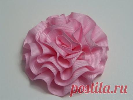 Diy  Rosas o flores de listón para decoración de accesorios para el cabello.