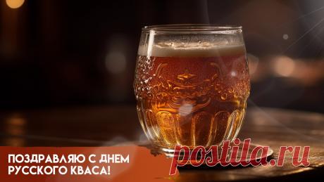 Поздравляю с Днем русского кваса! Это не просто напиток, а настоящее сокровище нашей культуры и символ богатырского здоровья. Открытки на День русского кваса!