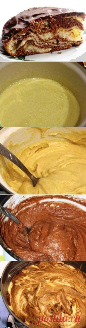 Мраморный торт с фундуком | Лакомка