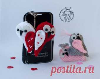 Keychain owl heart crochet pattern (two in one)- crochet pattern, amigurumi pattern. Valentine's Day Decor, pdf - Instant Download - Edit Listing - Etsy