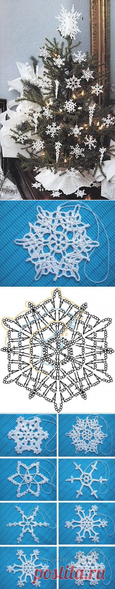 Поиск на Постиле: вязаные снежинки