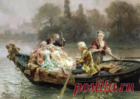 Чезаре Аугусто Детти (Cesare Auguste Detti). Жанровые картины о романтических отношениях