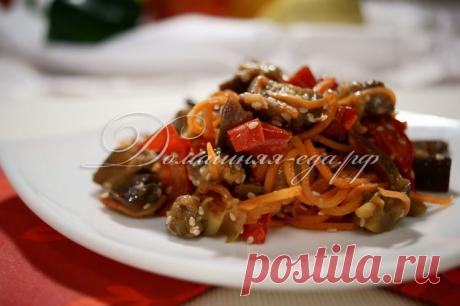 Салат из баклажанов с перцем