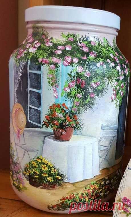 (55) Pinterest - “This is breathtaking! Seriously, I just gasped!” said a reader when she saw the incredible countertop idea: | painted jars