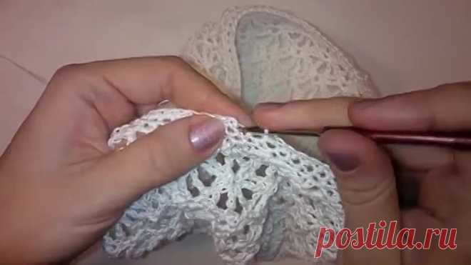 Берет летний ажурный Вязание крючком Crochet beret hat