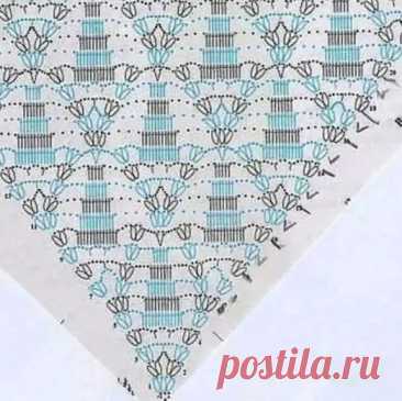 Шаль крючком – схема узоров с описанием новых моделей