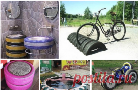 Поделки для дачи из старых автомобильных покрышек