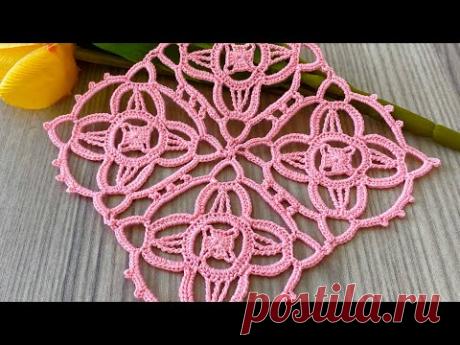 CROCHET BEAUTIFUL and EXTRAORDINARY Square Motif Runner, Blouse, Tunic, Shawl Pattern