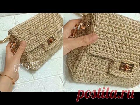 شنطه كروشيه سهله للمبتدئين/bag crochet/tığ işi çanta/bolso de ganchillo/bolsa de crochê