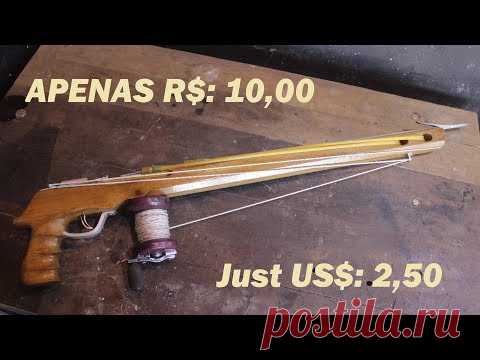 ARBALETE/ARPÃO FEITO COM APENAS 10 REAIS!