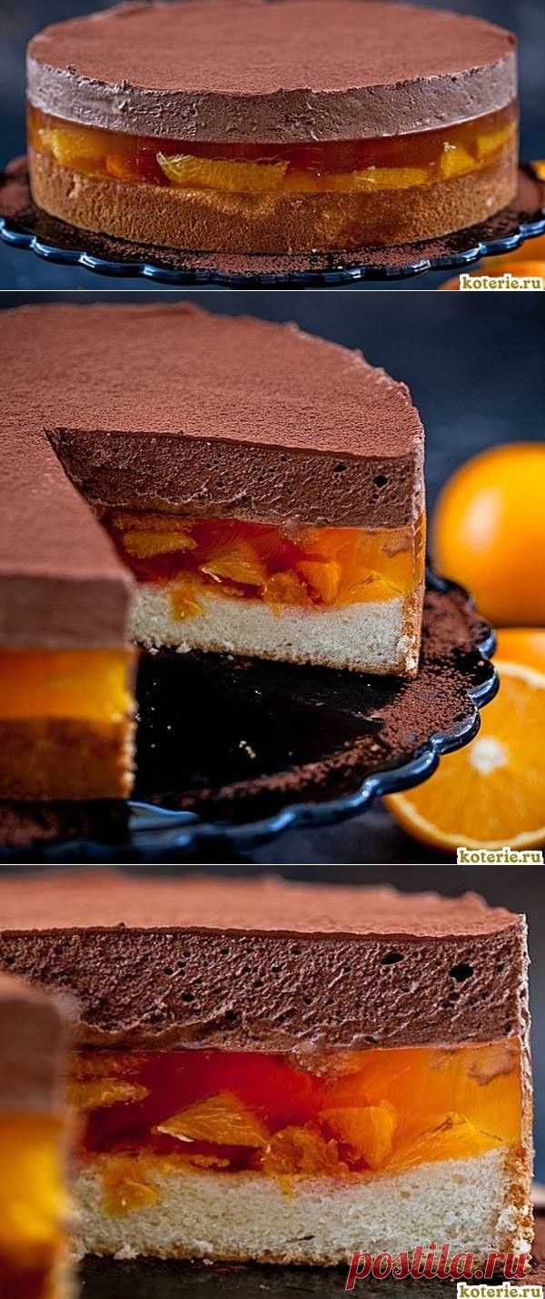 Торт с апельсиновым суфле..