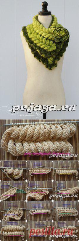 Азиатский колосок спицами