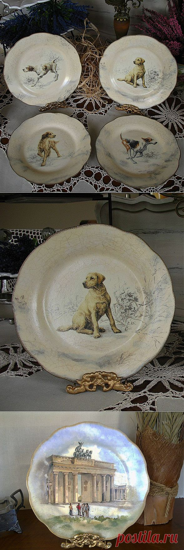 Тарелки от Sweet Home Decor. Декупажные работы.