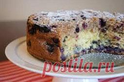 Черничный торт с миндальным штрейзелем