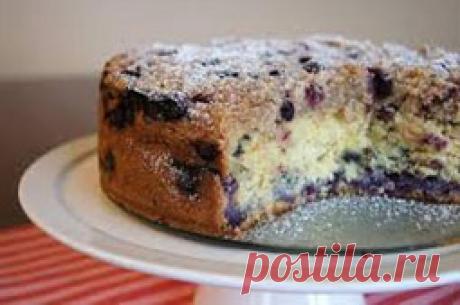 Черничный торт с миндальным штрейзелем