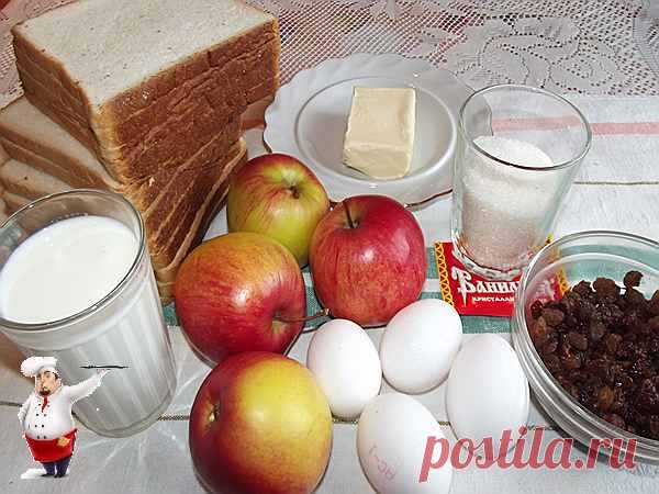 Простой яблочный пирог из хлеба. Рецепт от деда