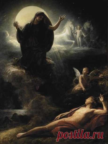 Carl Bertling (1835-1918) - Selene &amp; Endymion