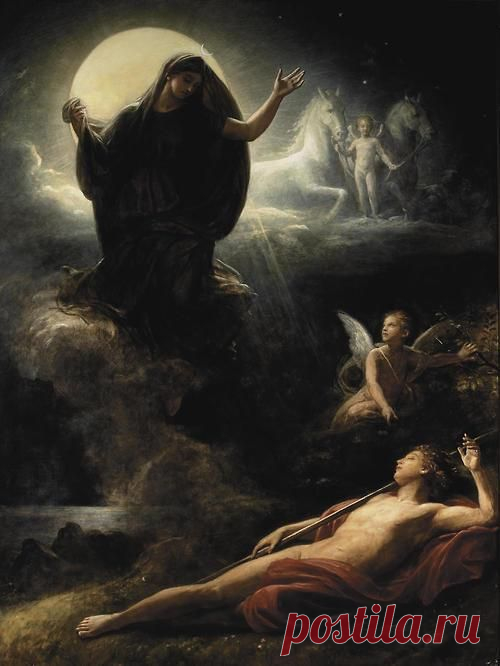 Carl Bertling (1835-1918) - Selene & Endymion