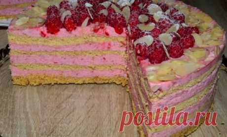 Торт без выпечки "Розовые грезы"