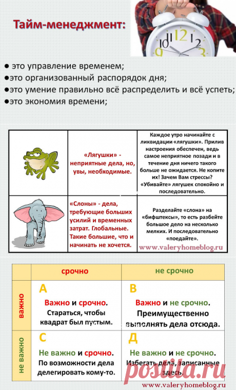 Домашний блог Валерии Питерской: Как всё успеть? Тайм-менеджмент.