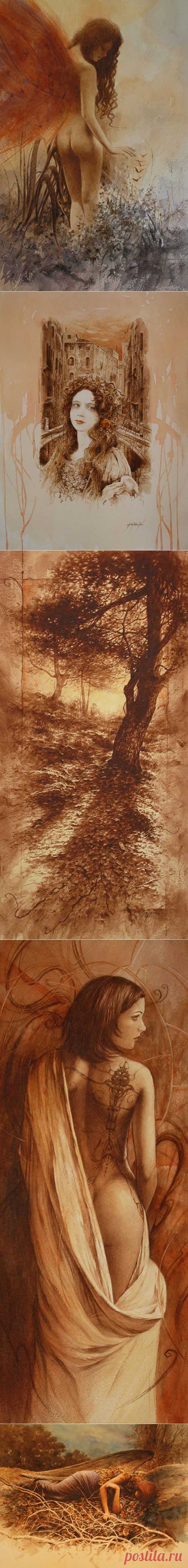 Эхо прошлого в акварелях Жиля Гримо (Gilles Grimoin)