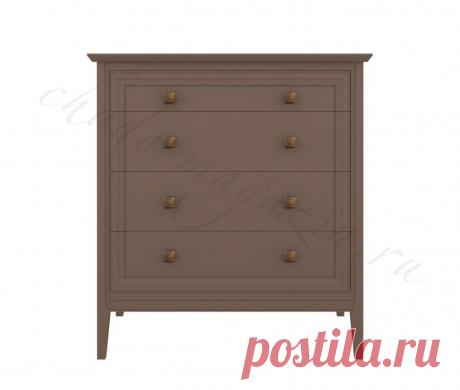Комод коричневый из массива бука 4 ящика классика в спальню (Тесоро) купить по цене 75 180 руб. в Москве — интернет магазин chudo-magazin.ru