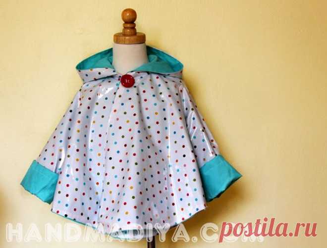 Шьем красивый дождевик быстро и просто. How to sew a poncho yourself ~