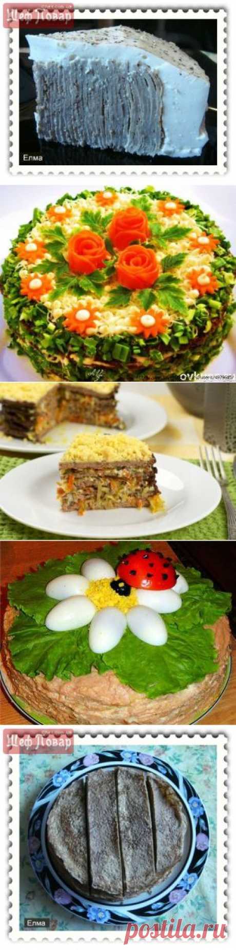 ПЕЧЕНОЧНЫЕ ТОРТЫ НА НОВЫЙ ЛАД С РАЗНЫМИ НАЧИНКАМИ.