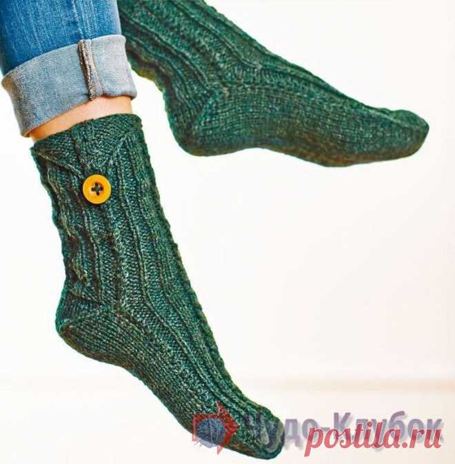 носки на 2 спицах подробное описание