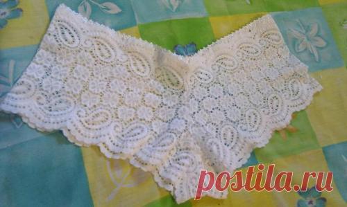 Уроки шитья. Кружевные трусики / Хенд мейд
