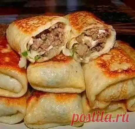 Готовим вкусные блины с начинкой