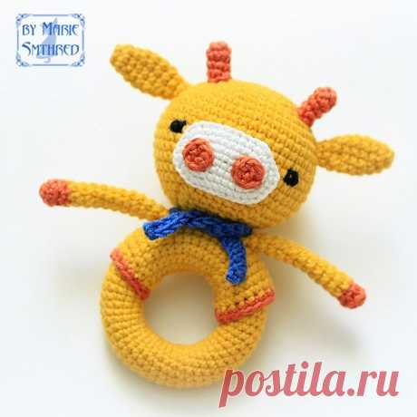 Вязаная игрушка на кольце «Жирафик»