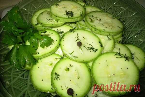Маринованные кабачки на скорую руку