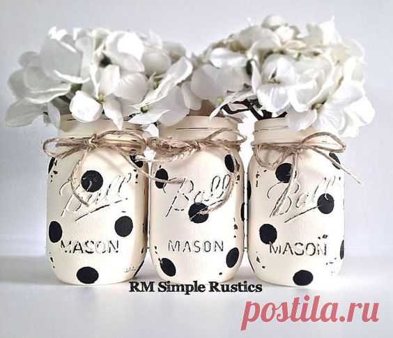 Barattoli Shabby a pois e a strisce - Il blog italiano sullo Shabby Chic e non solo