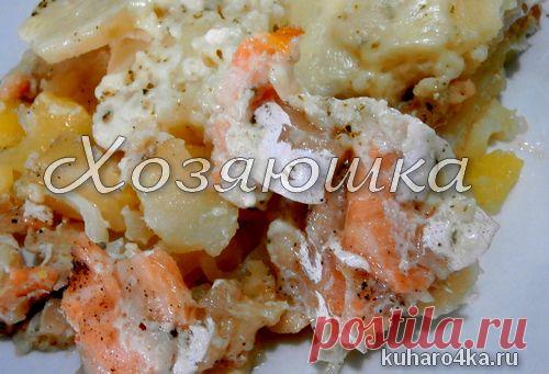 Хозяюшка. Кушать подано! - Брюшки сёмги с картофелем в сметанном соусе