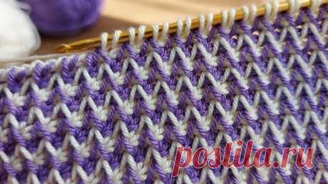SUPER EASY TUNİSİAN KNİTTİNG - Tunus Örgüsü Modeline Hayran Kalacaksınız #tunisian #knitting