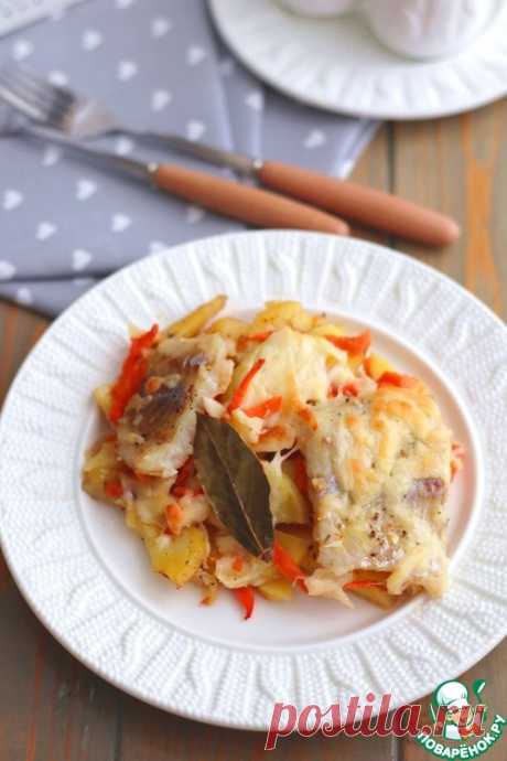 Минтай, запеченный с пряным картофелем – кулинарный рецепт