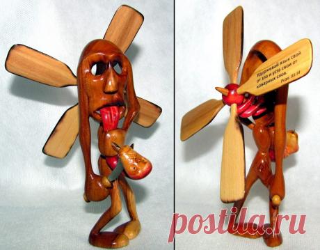 Тема о языке, людском)(Яблоня, 14см) Автор Юрий С.