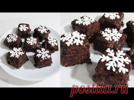 Самое шоколадное пирожное ❊ С сахарными снежинками