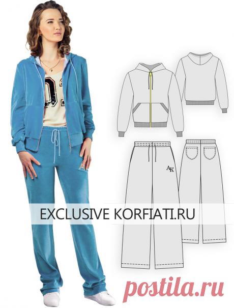 Готовая выкройка трикотажного костюма от Анастасии Корфиати Готовая выкройка трикотажного костюма в пяти размерах для самостоятельного пошива. Скачайте бесплатно! Готовая выкройка + инструкции по шитью