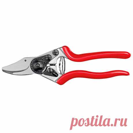 У садового секатора Stihl Felco F 6 внутреннее углубление для перекусывания проволоки, замок, закрываемый одной рукой, канавка для стекания древесного сока. Диаметр веток до 20 мм. Предназначен для виноградарства, плодоводства, садоводства, ухода за садом и парком.