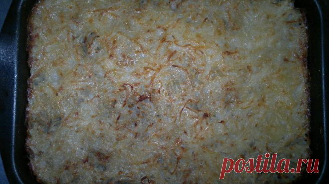 Картофельная запеканка с рыбным фаршем