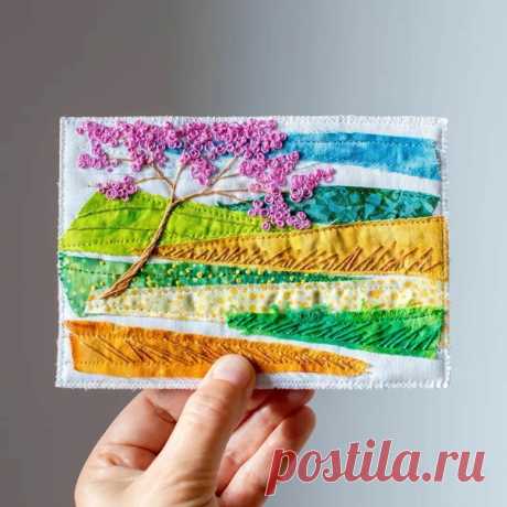 Текстильные открытки