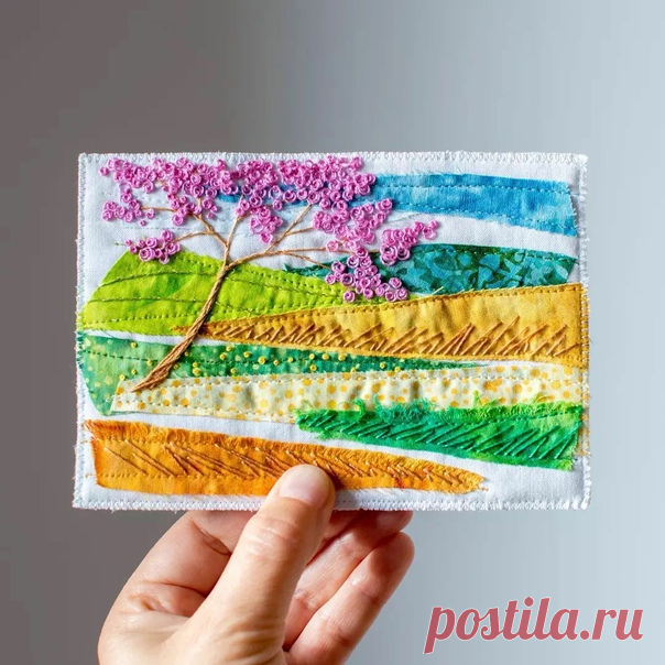 Текстильные открытки
